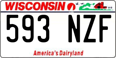 WI license plate 593NZF