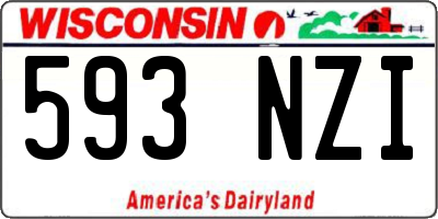 WI license plate 593NZI