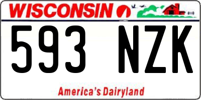WI license plate 593NZK