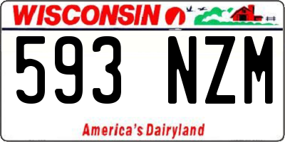 WI license plate 593NZM