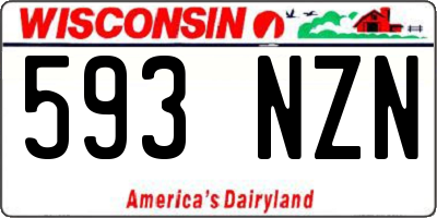 WI license plate 593NZN