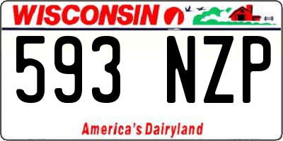 WI license plate 593NZP