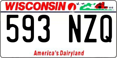 WI license plate 593NZQ