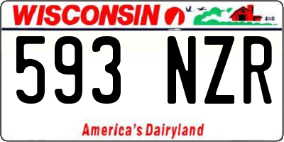 WI license plate 593NZR