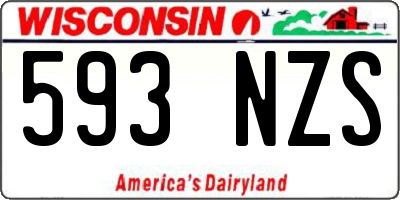 WI license plate 593NZS