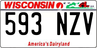 WI license plate 593NZV