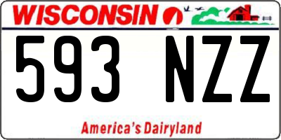 WI license plate 593NZZ