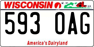 WI license plate 593OAG