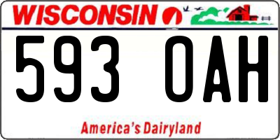 WI license plate 593OAH