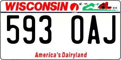WI license plate 593OAJ