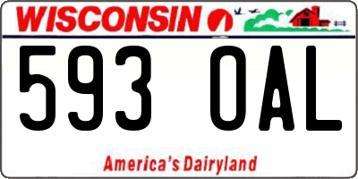 WI license plate 593OAL