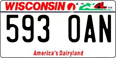 WI license plate 593OAN