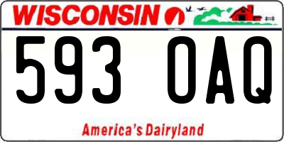 WI license plate 593OAQ