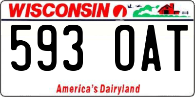 WI license plate 593OAT