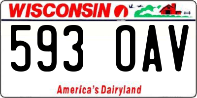 WI license plate 593OAV