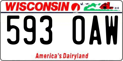 WI license plate 593OAW