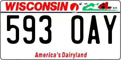 WI license plate 593OAY