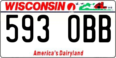 WI license plate 593OBB