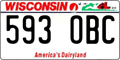 WI license plate 593OBC