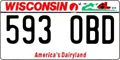WI license plate 593OBD