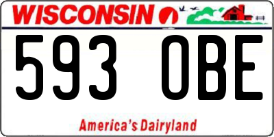 WI license plate 593OBE