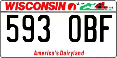 WI license plate 593OBF