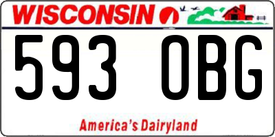 WI license plate 593OBG