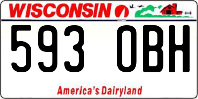 WI license plate 593OBH