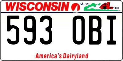 WI license plate 593OBI