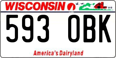 WI license plate 593OBK