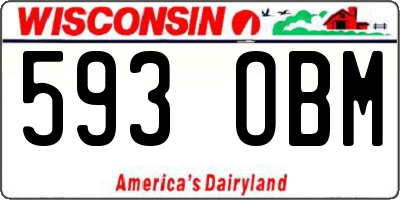 WI license plate 593OBM