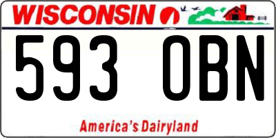 WI license plate 593OBN