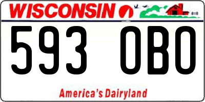 WI license plate 593OBO