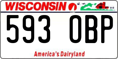 WI license plate 593OBP