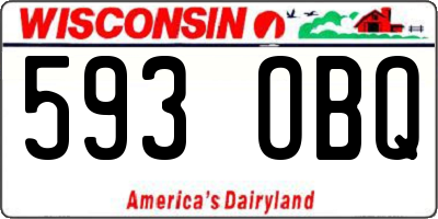 WI license plate 593OBQ