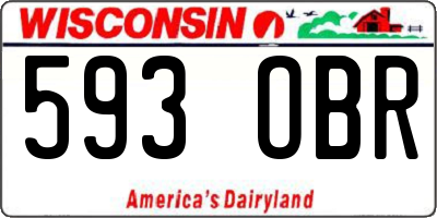 WI license plate 593OBR