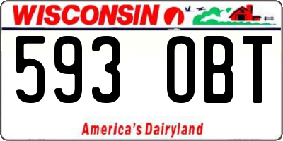 WI license plate 593OBT