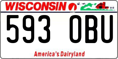 WI license plate 593OBU