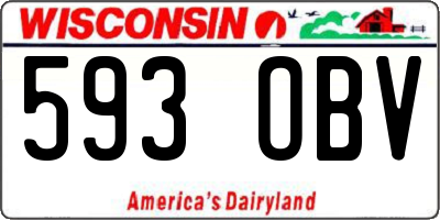 WI license plate 593OBV