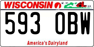 WI license plate 593OBW