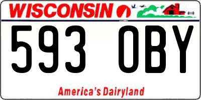 WI license plate 593OBY