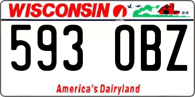 WI license plate 593OBZ