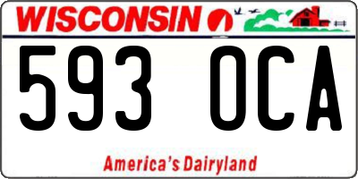 WI license plate 593OCA