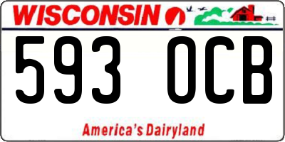 WI license plate 593OCB