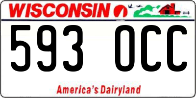 WI license plate 593OCC