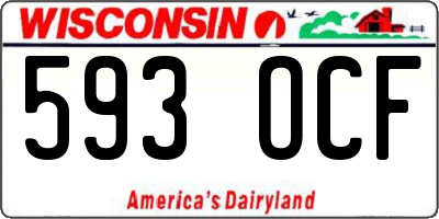 WI license plate 593OCF