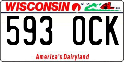 WI license plate 593OCK