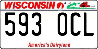 WI license plate 593OCL