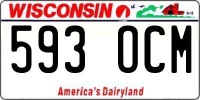 WI license plate 593OCM