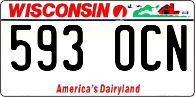 WI license plate 593OCN